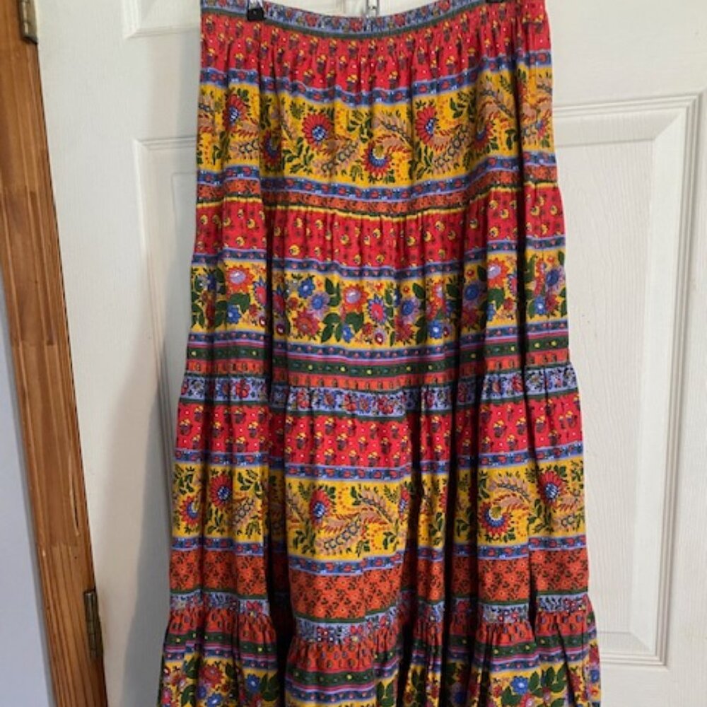 Vintage Willow Bend Prairie Ruffle Skirt Women's Size M